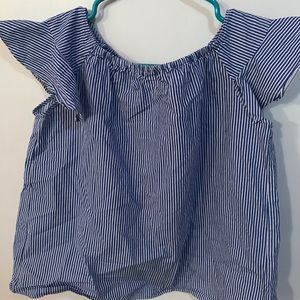 Zara size 13/14 open back striped shirt